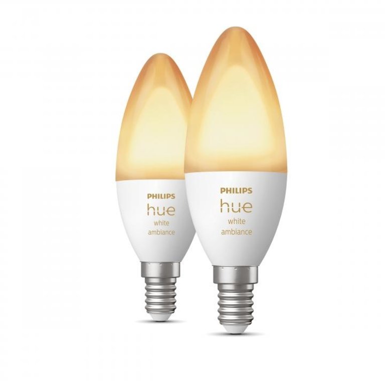 Philips Hue White Ambiance E14 Kaarslamp 2-pack