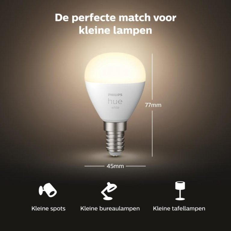 Philips Hue White E14 Kogellamp 2-pack