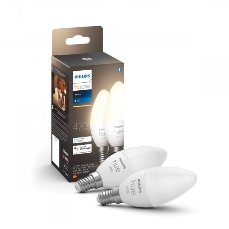 Philips Hue White E14 Kaarslamp 2-pack