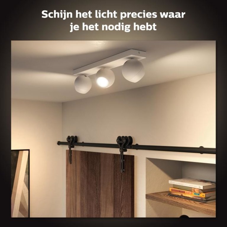 Philips Hue opbouwspot Buckram 3-lichts wit