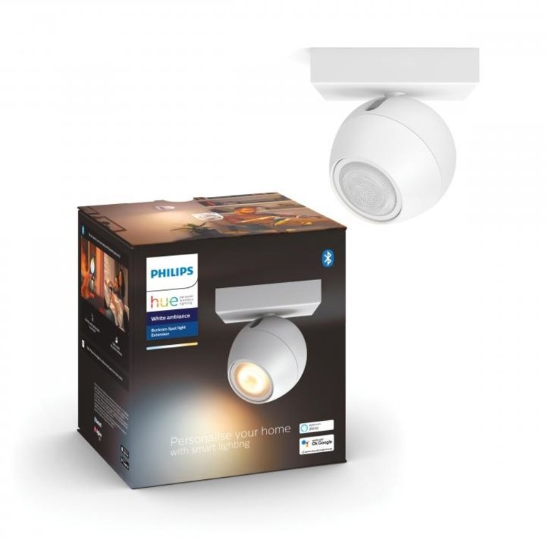 Philips Hue opbouwspot Buckram 1-lichts wit