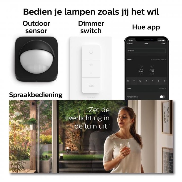 Buiten Philips Hue schijnwerper Welcome