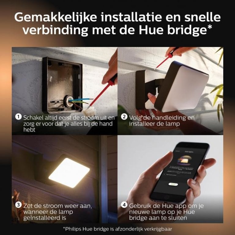 Buiten Philips Hue schijnwerper Welcome