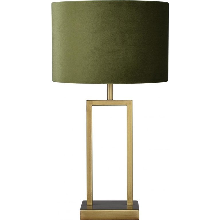 Masterlight Tafellamp Veneto brons  klein met groene kap