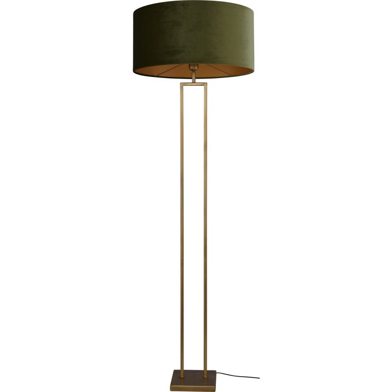 Vloerlamp Veneto brons  h.168cm met groene kap