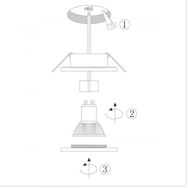 Inbouw Pelite Zwart IP44