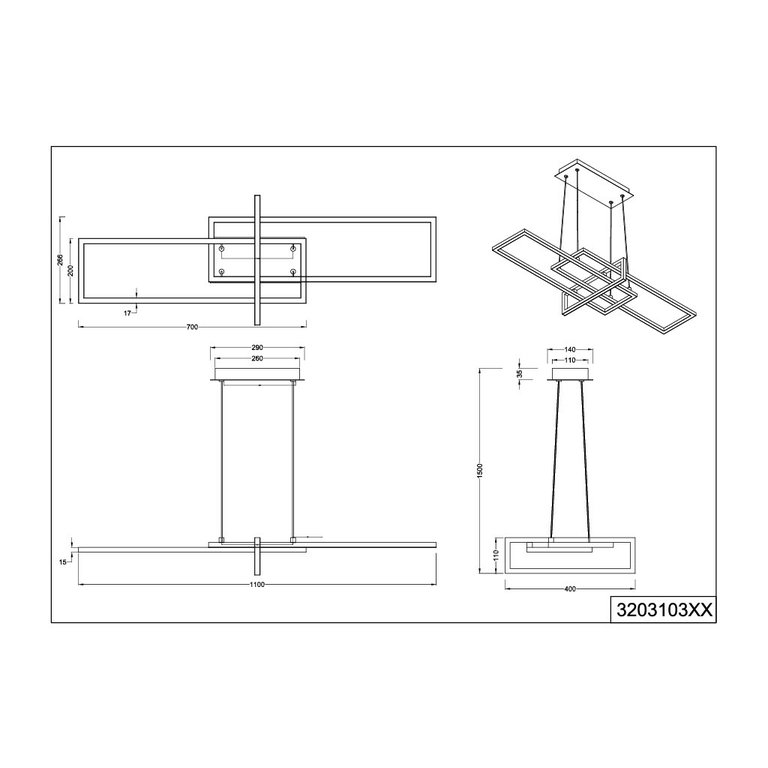 Hanglamp Salinas Zwart