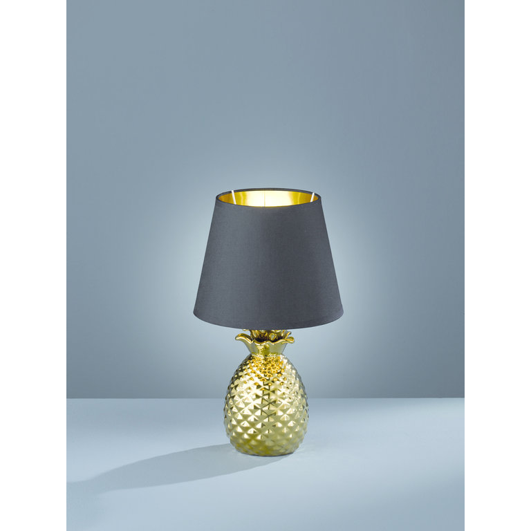 Tafellamp Pineapple zwart / goud klein