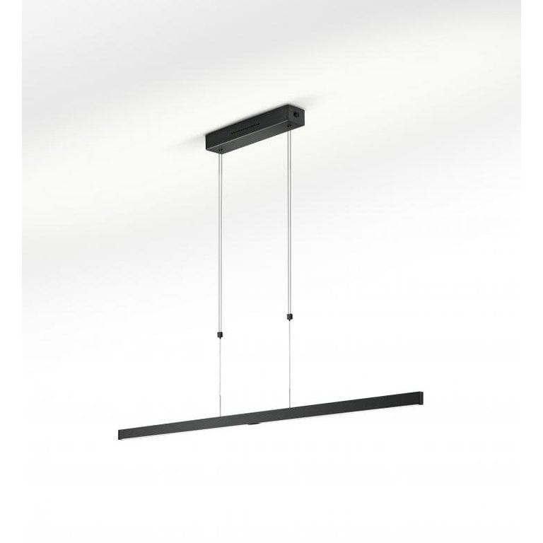 Hanglamp Linn - Zwart mat - 128 cm - 2 sensordimmers