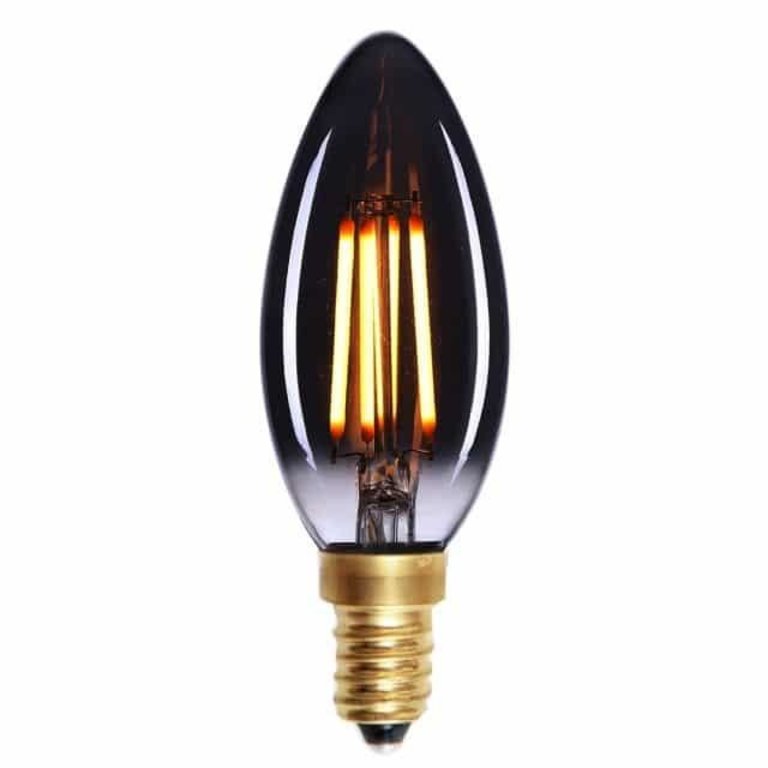 E14 Kaarslamp LED - 4W dimbaar - Smoke