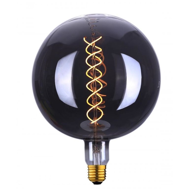 E27 Filamentlamp LED - Globe 200 - 4W dimbaar - Smoke