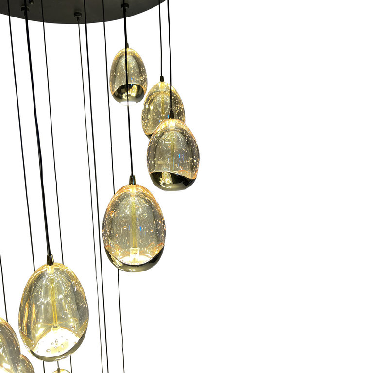 Hanglamp Golden Egg 14-lichts rond