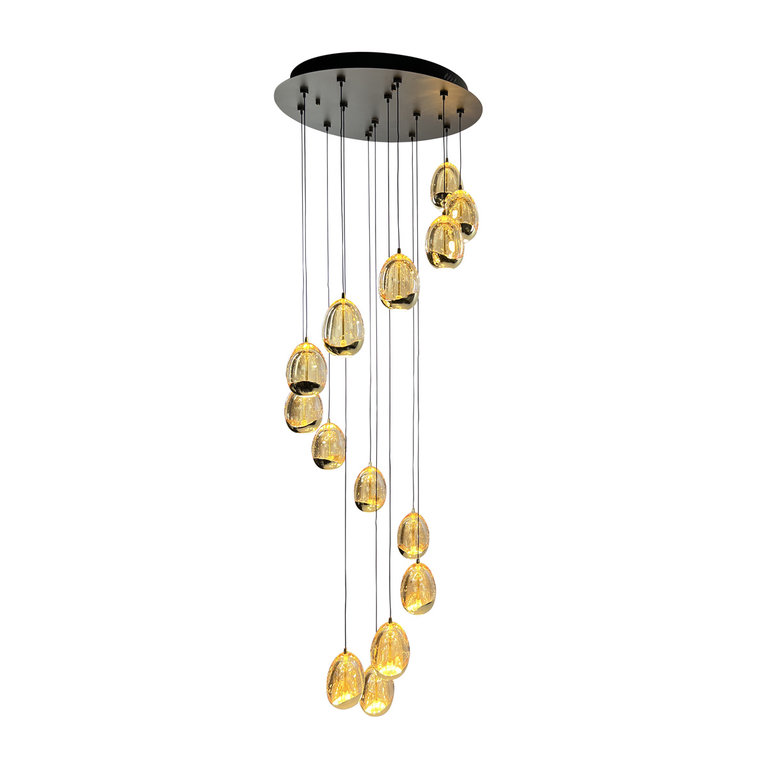 Hanglamp Golden Egg 14-lichts rond