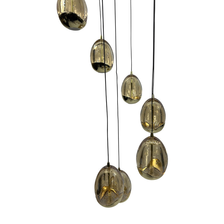 Hanglamp Golden Egg 14-lichts rond