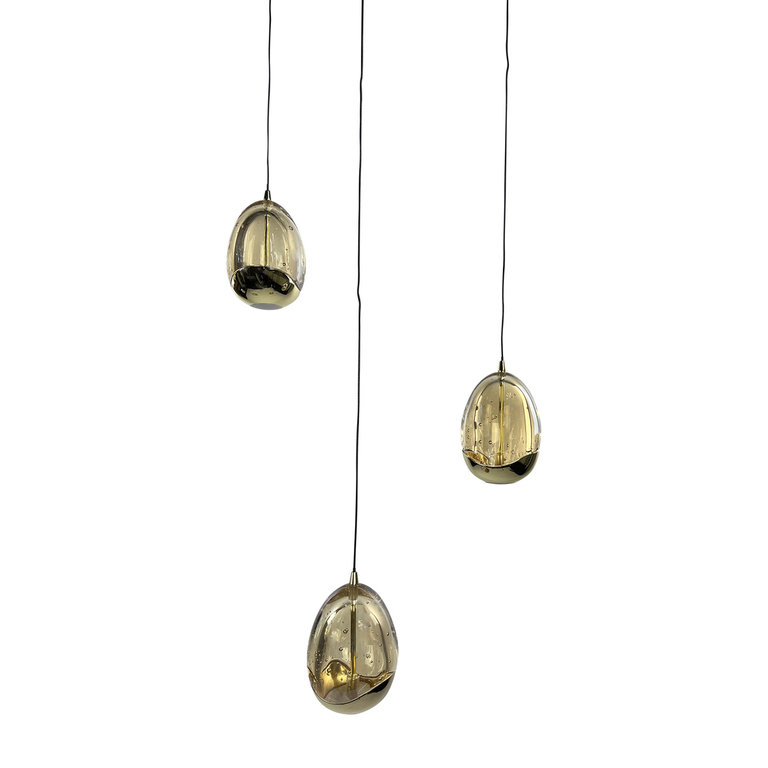 Hanglamp Golden Egg 8-lichts Recht