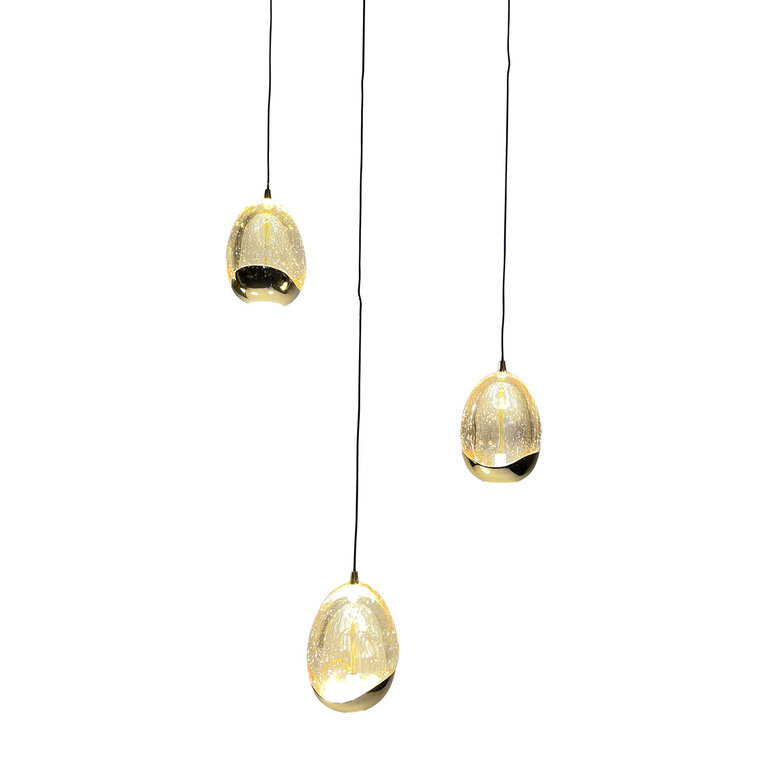 Hanglamp Golden Egg 8-lichts Recht