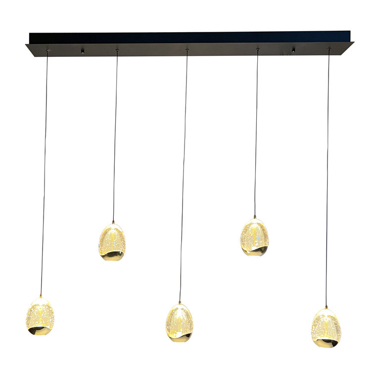 Hanglamp Golden Egg 5-lichts Recht