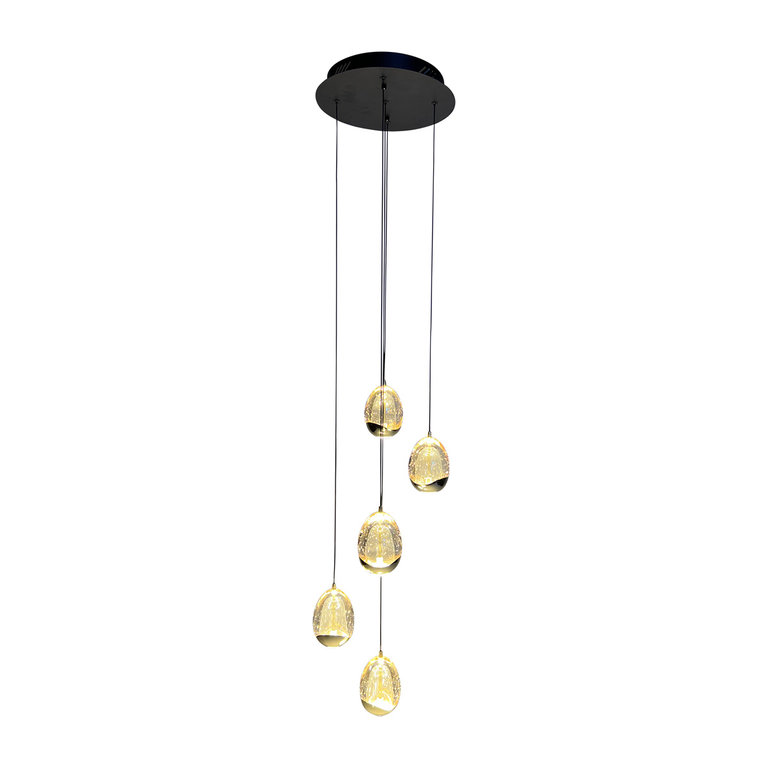 Hanglamp Golden Egg 5-lichts Rond