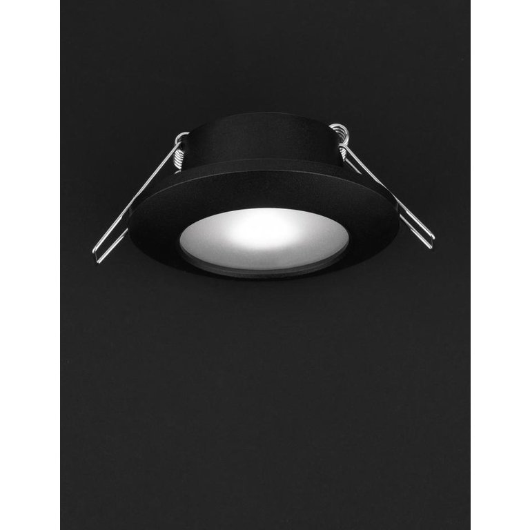 Inbouw spot Sandy Black Aluminium IP44 rond