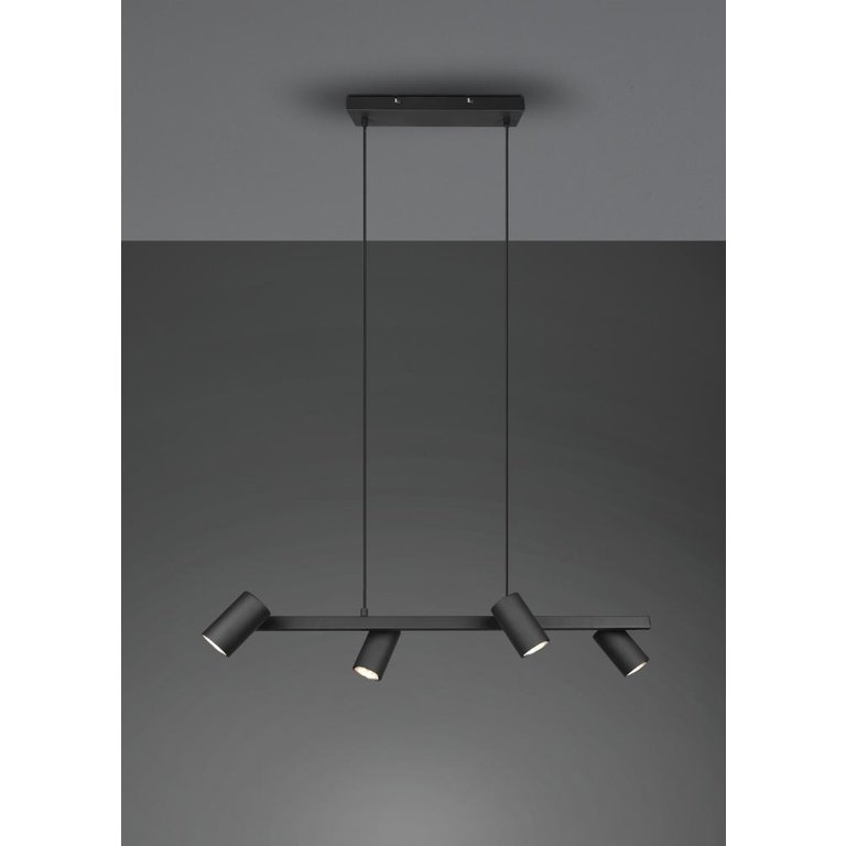 Hanglamp Marley 4-lichts Zwart