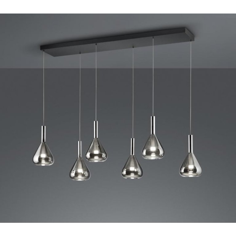 Hanglamp Cipera 6-lichts Zwart