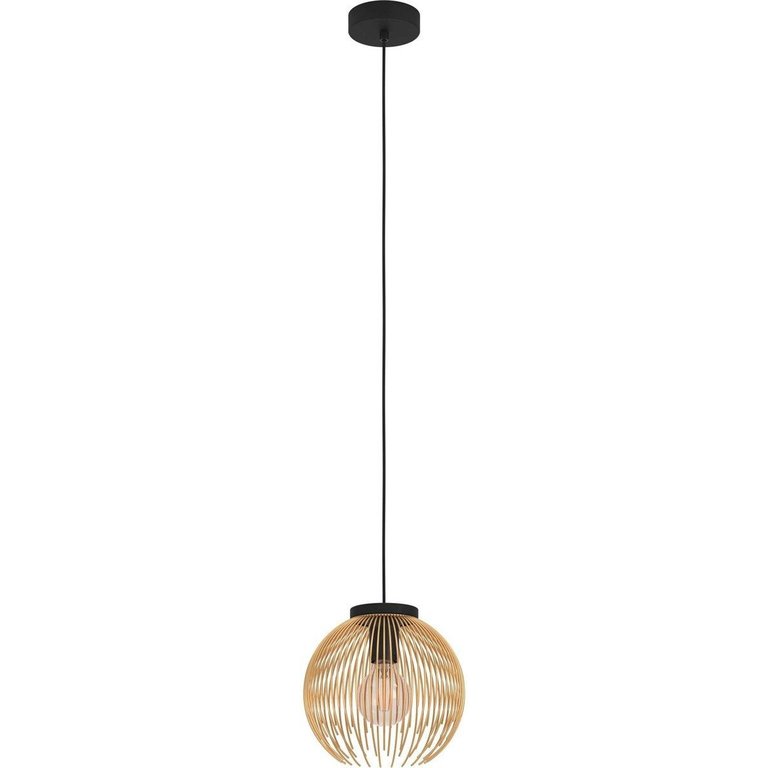 Hanglamp Venezuela 1-lichts Zwart Goud Ø 23,5cm