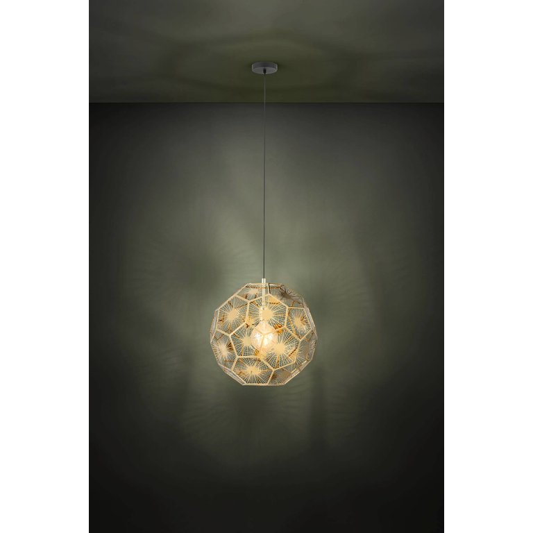 Hanglamp Skoura Zwart met goud 50cm