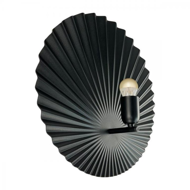 Wandlamp Bloom mat zwart Ø40cm