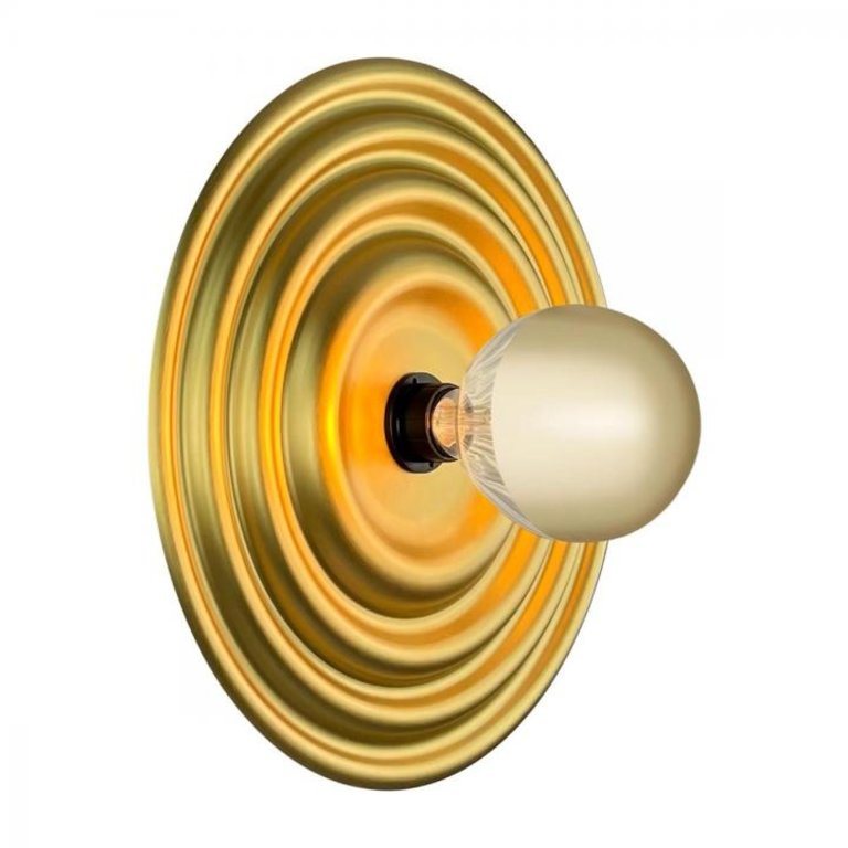 Wandlamp Saturn mat goud Ø42cm