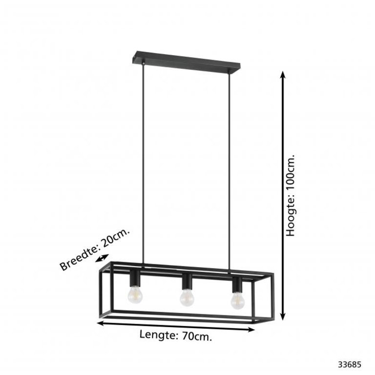 Hanglamp Blackcrown 3-lichts