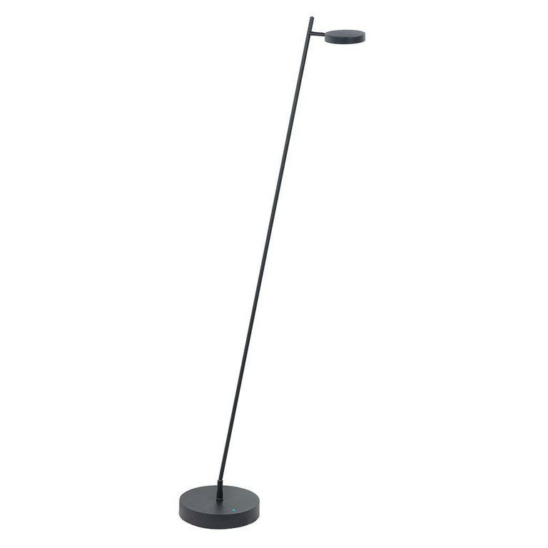 Vloerlamp Round Move zwart oplaadbaar