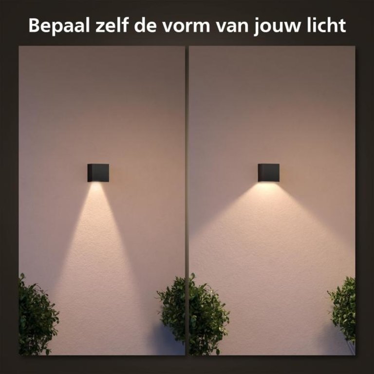 Buiten Philips Hue Resonate Wand Downlight Zwart