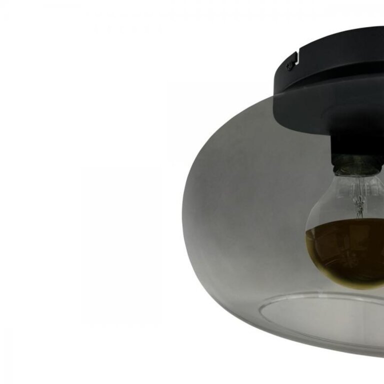 Plafondlamp Fantasy Zwart met Smoke Glas