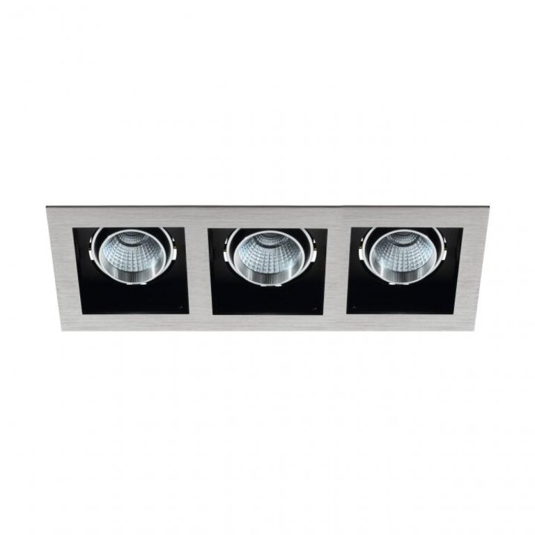 Inbouwspot LED 'Biscari 1' 3 X 7W Alu-Geborsteld incl. drivers