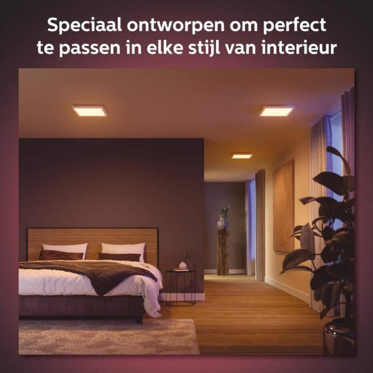 Philips Hue Plafondlamp Surimu Paneel Vierkant Wit