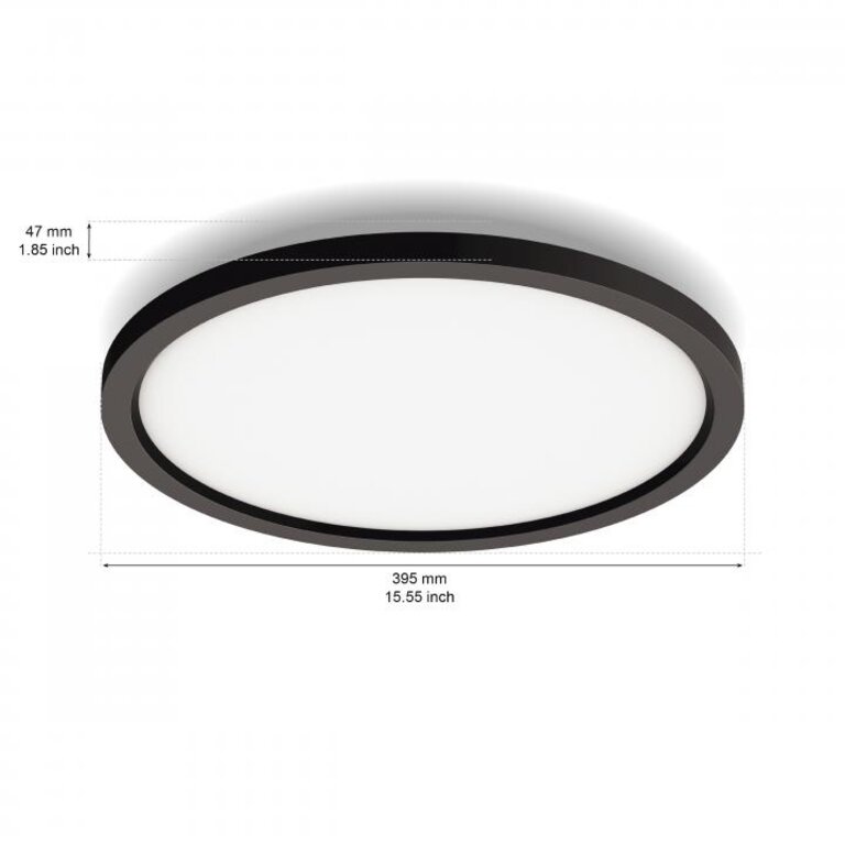 Plafonnier Philips Hue Aurelle ⌀ 39.5 cm noir - HORNBACH