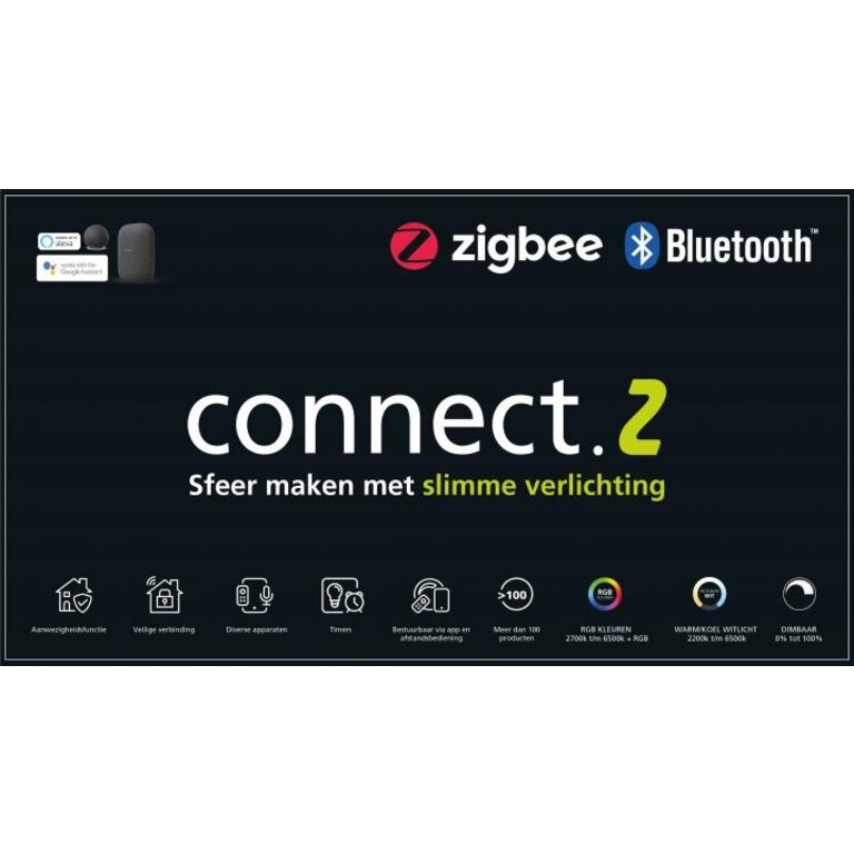 Connect.Z Inbouwspot Fueva-Z IP44 Ø117 Wit