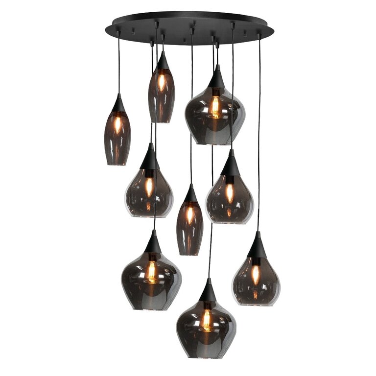 Hanglamp Cambio 9-lichts Zwart