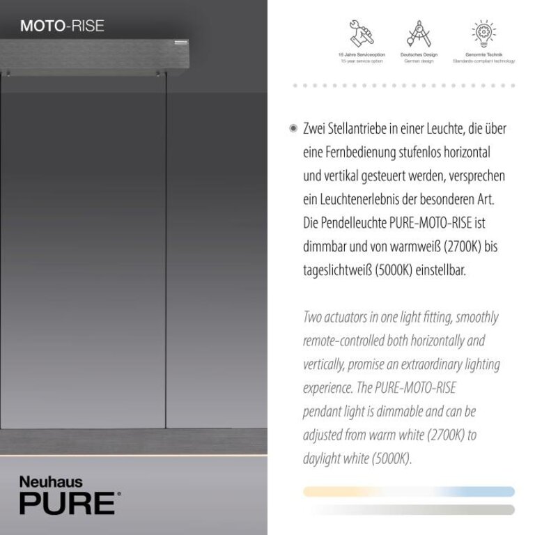 Hanglamp Pure-Moto-Rise Grijs