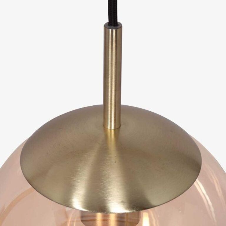 Hanglamp Bollique amber glas 20cm