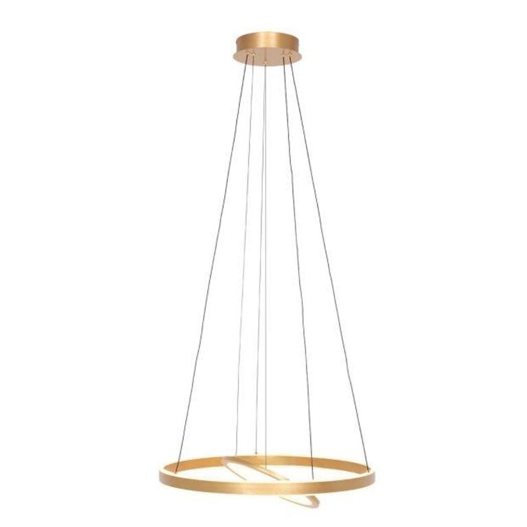 Hanglamp Ringlux cirkel met binnenlicht goud