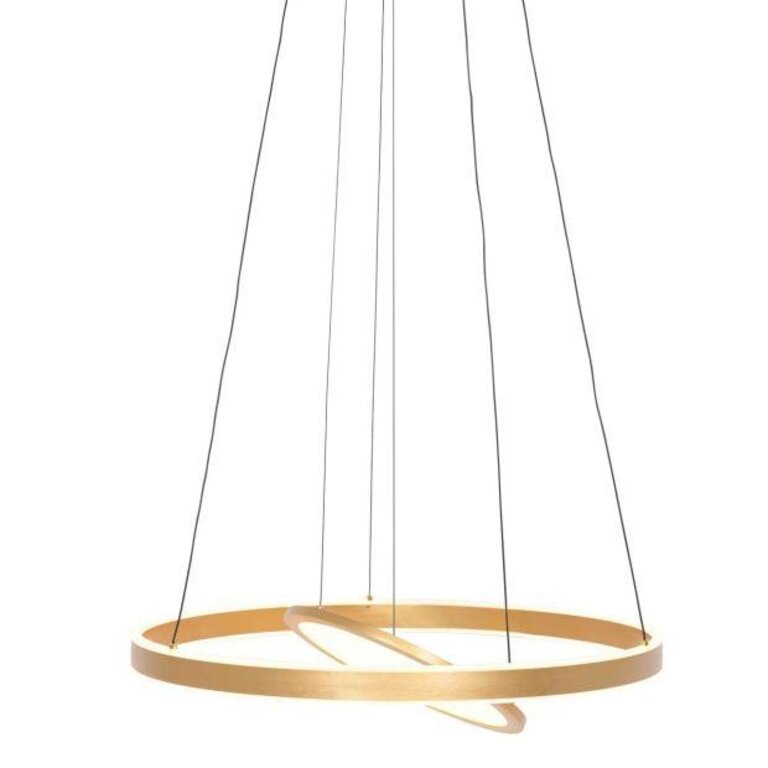 Hanglamp Ringlux cirkel met binnenlicht goud