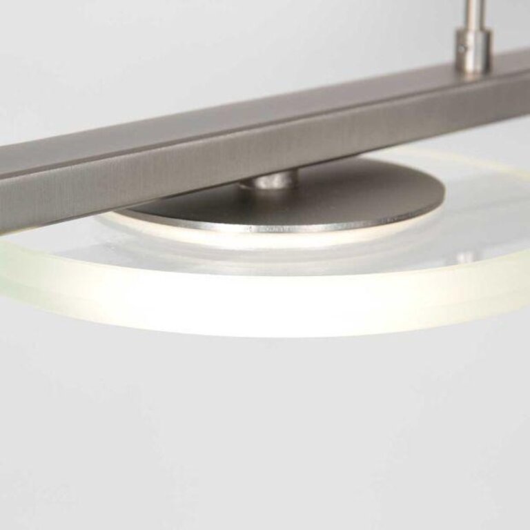 Hanglamp 4lichts Turound Staal met helder glas