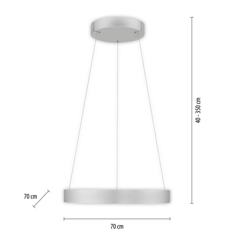 Hanglamp Pure-E-Clipse Aluminium