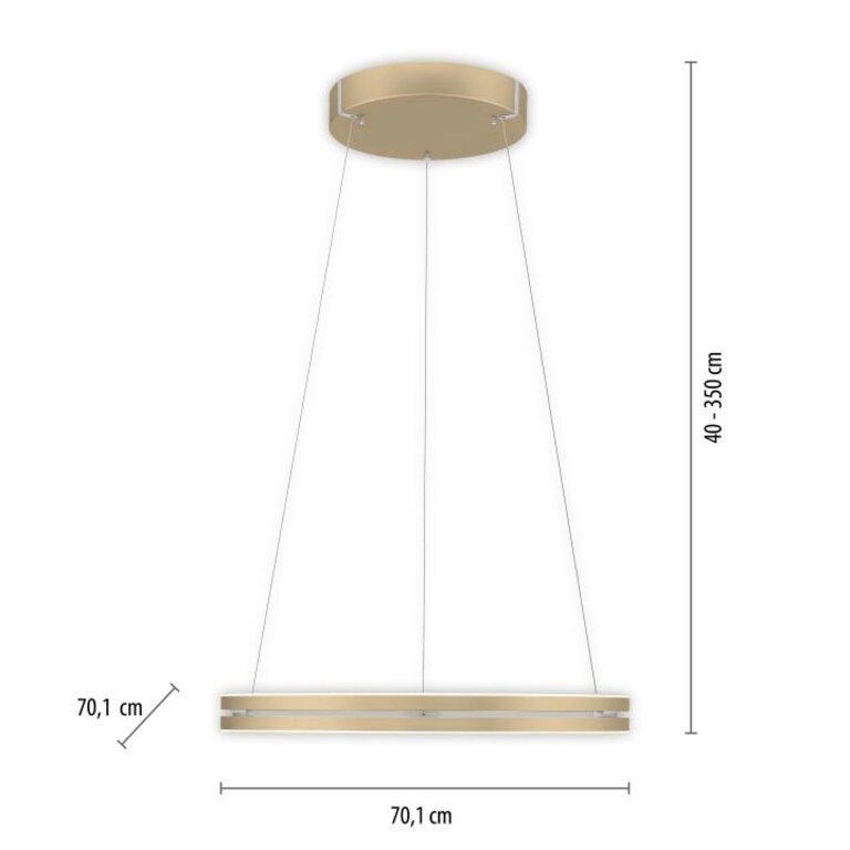 Hanglamp Pure-E-Loop Messing