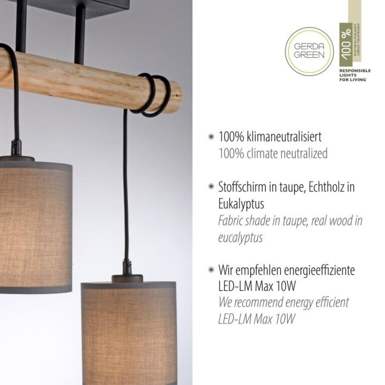 Plafondlamp Green Tribu Grijs Taupe