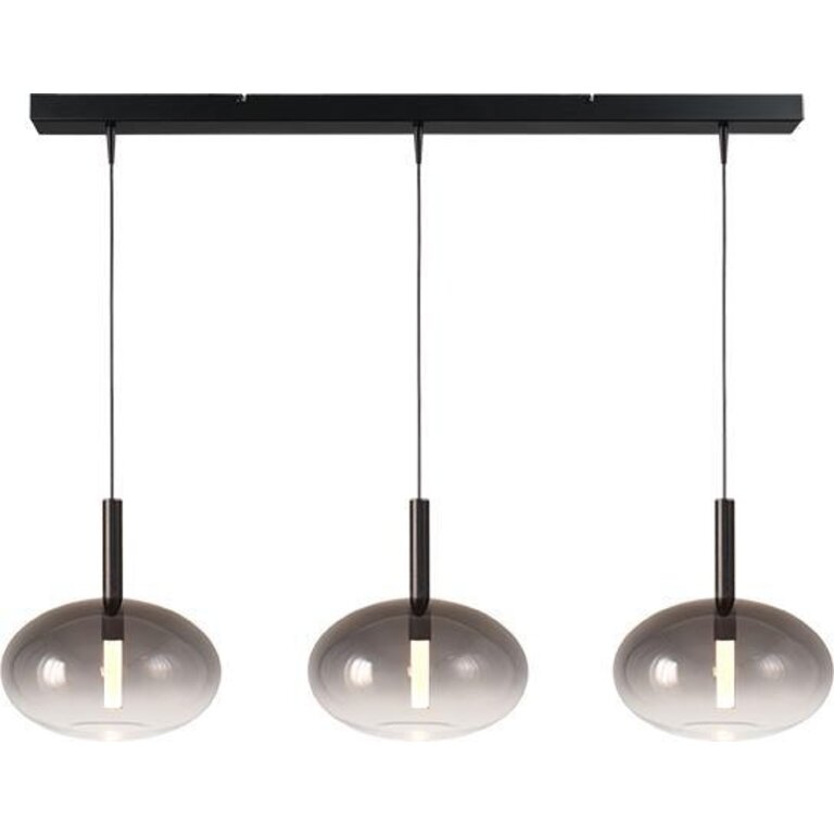 Hanglamp Lido Smoke Ovaal 24cm 3lichts