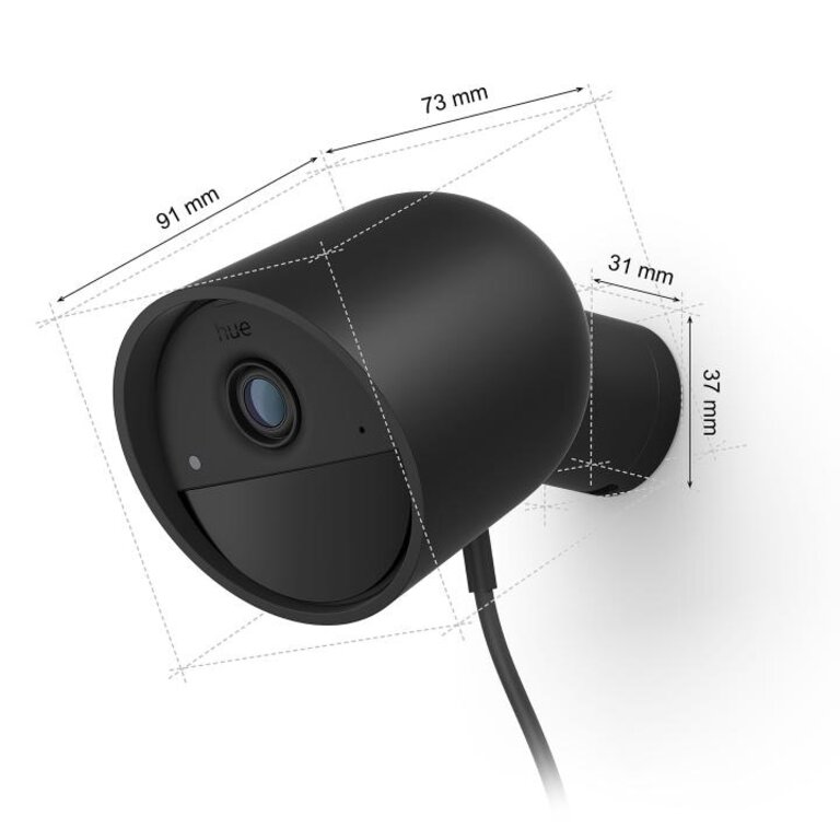 Philips Hue Secure Camera Wired Zwart