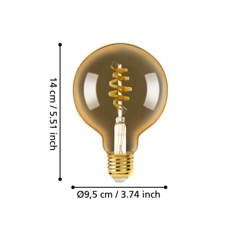 Connect.Z White - E27 Globe G95 - 4,9 Watt - Amber