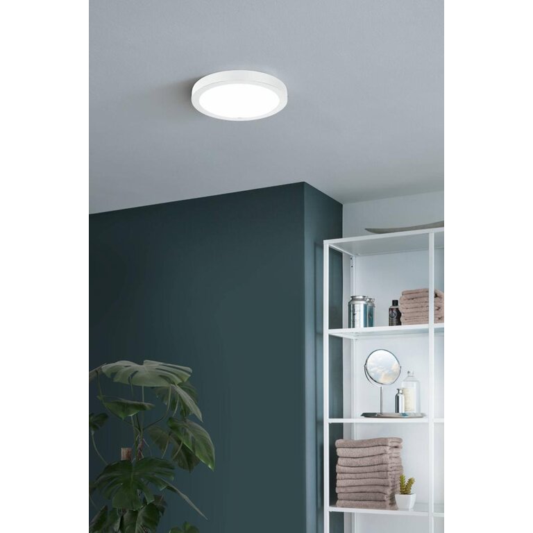 Connect.Z  Plafondlamp Fueva-Z IP44 Rond Wit ∅ 28,5cm